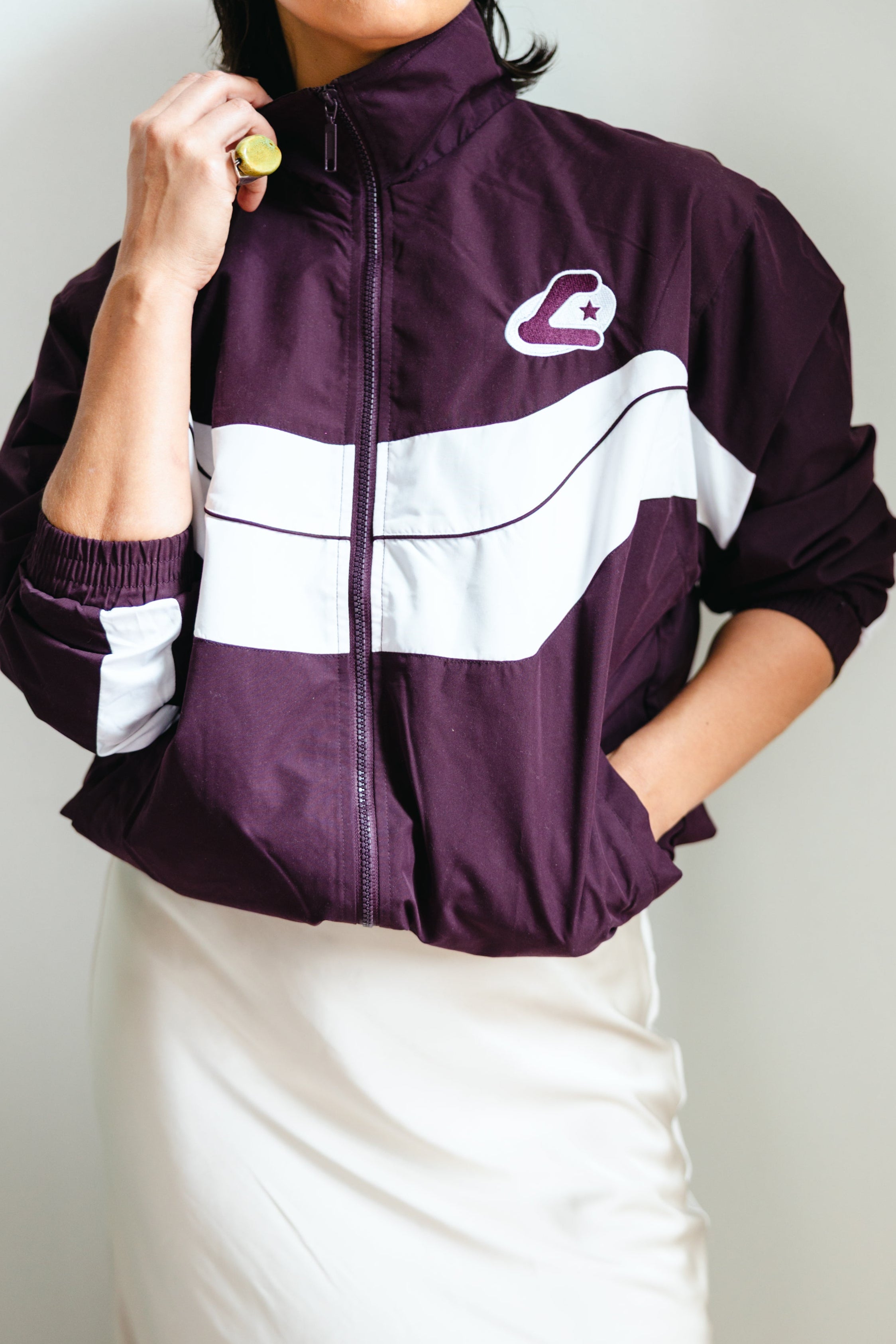 Burgundy Classic LIV Tracksuit Jacket
